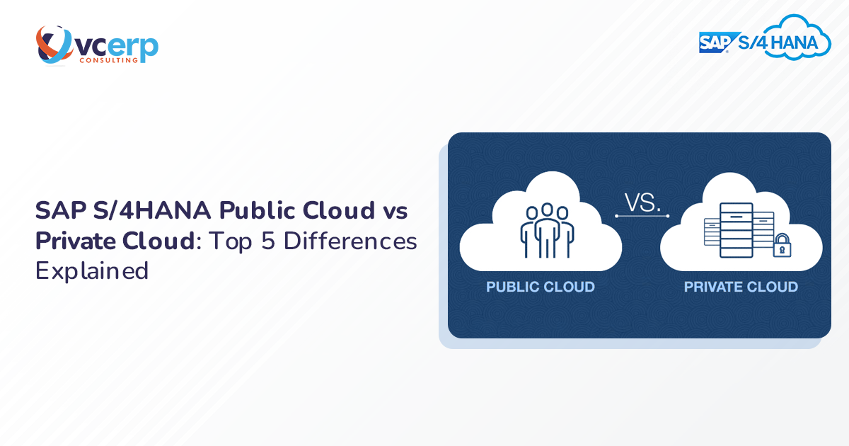 SAP S/4HANA Public Cloud vs Private Cloud: Top 5 Differences Explained