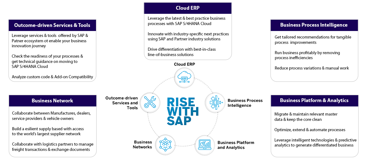 Components of RISE with SAP